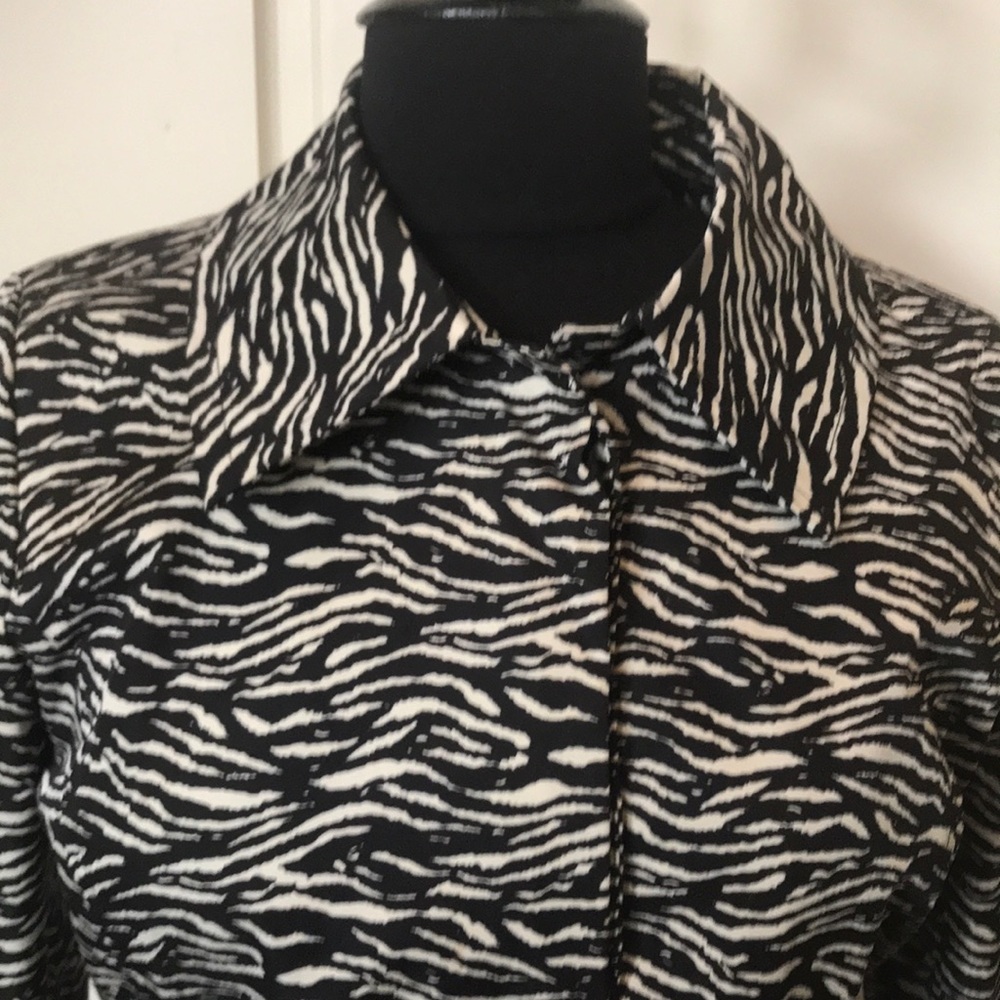 Sandro Studios Zebra Print Jacket With Sash - image 2